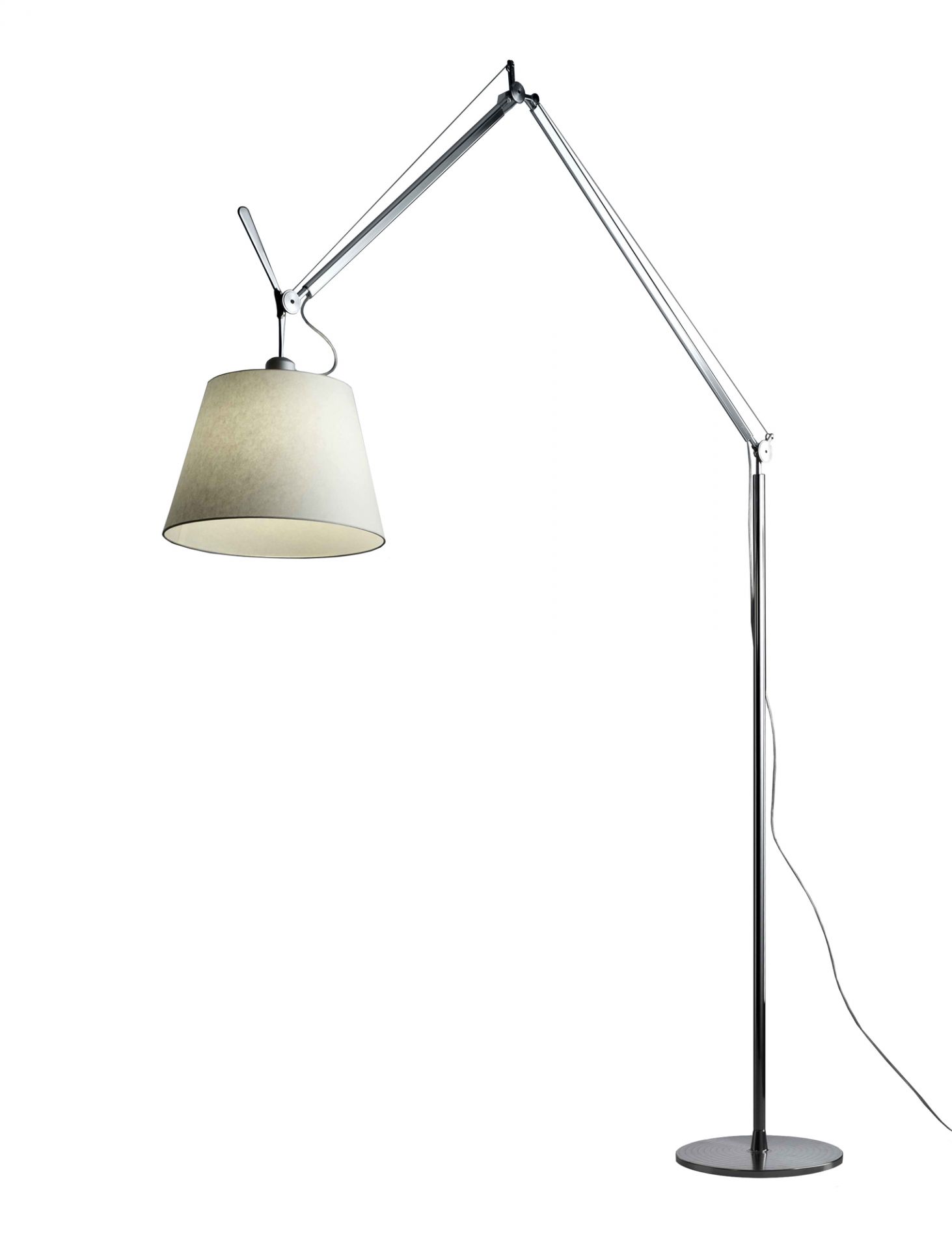 Tolomeo Mega LED Lampadaire Corps avec gradateur sur chandelier 2700K (partie 1 de 3) aluminium Artemide
